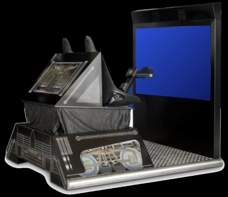 The ROCO ride machine with its seats, trackpad and big screen