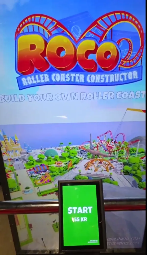 ROCO start screen with contactless payment
